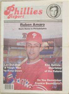 1992 PHILLIES REPORT RUBEN AMARO PHILLIES  