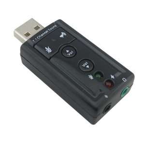  USB External 7.1 Channel 3D Virtual Audio Sound Card 