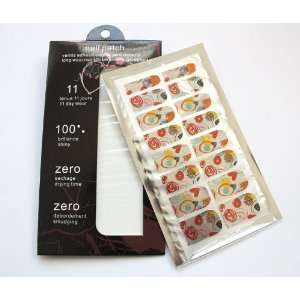  3d Metallic Nail Patch Foil Stickers (QQ Colorful Flower 
