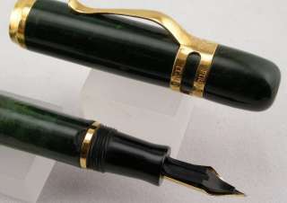 Visconti Ragtime Briar wood Green & Gold Fountain Pen   Very Rare LE 