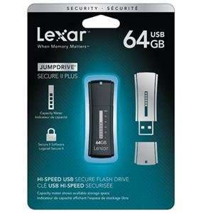 Lexar Media, 64GB Jump Drive Secure II Plus (Catalog Category: Flash 