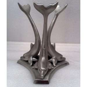  TurtleTech Design 3DP 01 Pewter Dolphin Base in Pewter 