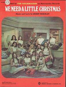   CHRISTMAS 1966 Dean Martin TV GOLDDIGGERS Sheet Music VINTAGE  