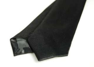 inch Skinny Slim Neck Tie Narrow Solid Black New  