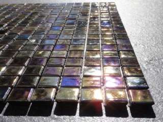 Iridescent Sunset 13x13 Glass Tile Mosaic Sheet (5/8x5/8 Tiles 
