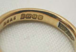 1940s Vintage 22ct Gold Plain Narrow Wedding Ring  