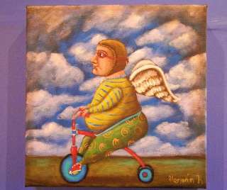 Big Mexican Painting German Rubio Mi triciclitoo (my tiny tricycle 