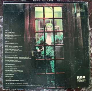 DAVID BOWIE rise fall Ziggy Stardust VINYL RECORD COVER  