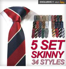 New Lot of 5 pcs 1.5 Tie Quality SKINNY Mens NeckTie  