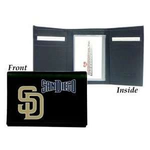  San Diego Padres Embroidered Leather Tri Fold Wallet 