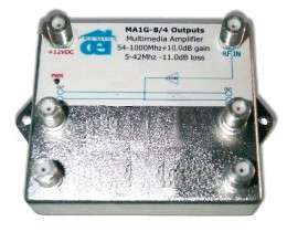 Amplifier broadband multimedia Low Loss 4 Out Splitter  