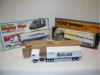  18 wheel trucks for one money. The smaller Dow Brands is 1/64 scale 