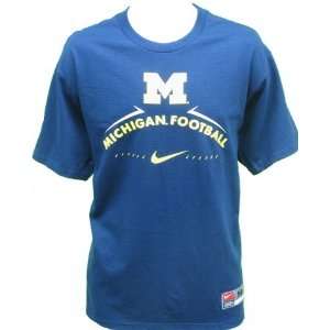  Men`s Michigan Wolverines Navy Football Practice Tshirt 