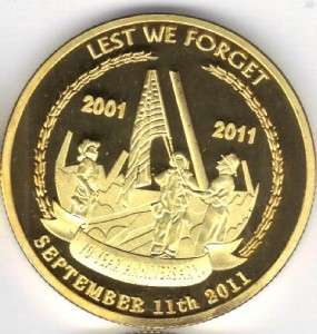 World Trade Center 9 11 Tenth Anniversary Gold/Silver  