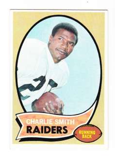 1970 TOPPS CARD # 199 CHARLIE SMITH RB RAIDERS  