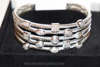 New David Yurman 5 Row Diamond Confetti Sparkling Ice Bracelet  