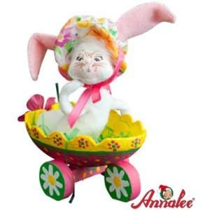  Annalee 5 Bunny In Egg Cart Figurine