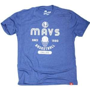  Dallas Mavericks Gymnasium Comfy Tri Blend Tee   Blue 