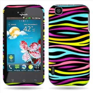 Rainbow Zebra Hard Case Cover for LG Maxx Touch E739 T Mobile MyTouch 