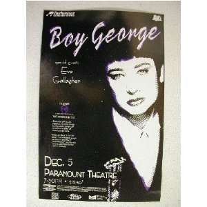  2 Boy George Of Culture Club flats + a Poster handbill 