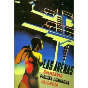 Las Arenas 1932 Spanish Ad Poster: Home & Kitchen