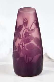1920 Nancy Daum vase with cyclamen.Signed.Orginal  