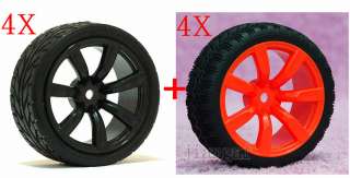 2Set 1/10RC Car Tyre,tire&Wheel,Rim4x +4x  