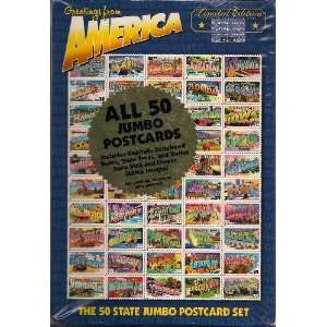  THE 50 STATE JUMBO POSTCARD SET: Office Products