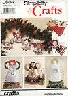 Simplicity Crafts Pattern 7549 ANGEL Tree Topper Orname