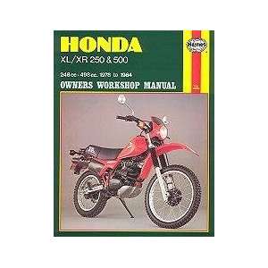 Haynes Honda XL/XR 250, 500cc 78 84 (exc. RFVC models) Repair Manual 