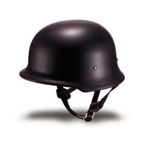  DOT German Flat Black Motorcycle Helmet (S): Automotive