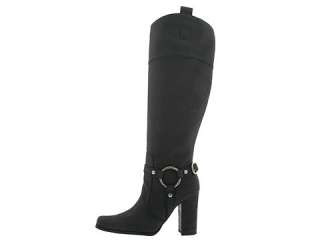 Lo Metal Black Leather Boots Jennifer Lopez Size 10M  
