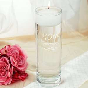  50th Wedding Anniversary Floating Candle Vase: Home 