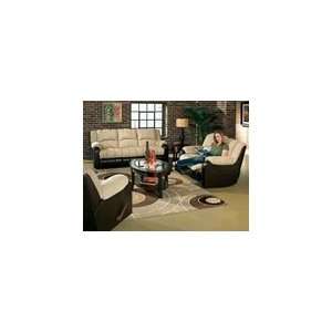 Tempo 2 Piece Double Reclining Living Room Set in Two Tone Cover 