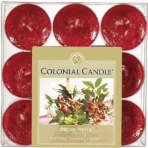  SET of 54 Tea Light Crimson Festival Scented Candles by 