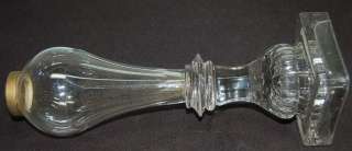   Sandwich Whale Oil Lamp with a Cut Glass Font 11 1/4 Tall Overall