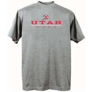  Utah Utes NCAA Dark Ash Short Sleeve T Shirt Small: Sports 