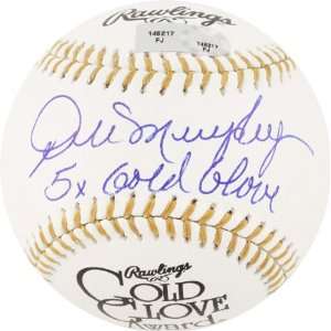    Gold Glove Baseball, 5x Gold Glove Inscription