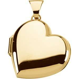  84522 14Ky Gold 17.5X18.75Mm Gold Heart Locket That Holds 