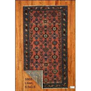    3x6 Hand Knotted Lilian Persian Rug   35x65: Home & Kitchen