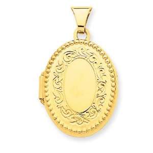  Oval Family Locket in 14k Yellow Gold Jewelry