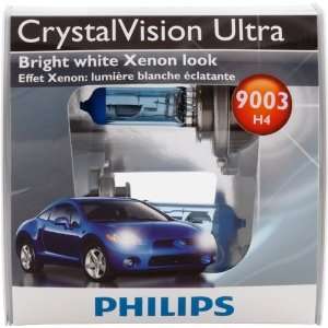  Philips 9003 CrystalVision Ultra Headlight Bulb, Pack of 2 