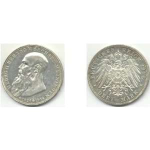  German States Saxe Meiningen 1915 3 Mark, KM 207. Death 