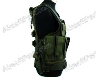 Airsoft Molle Tactical Vest Mesh Design w/holster   Olive Drab  