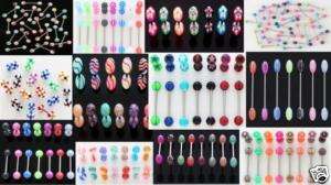 14g Tongue Rings WHOLESALE Body Jewelry Mixed Lot 20 Pc  