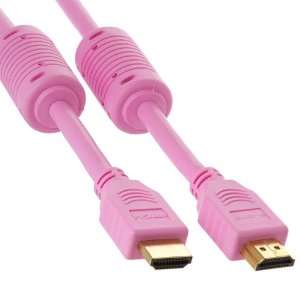 feet High Speed HDMI Cable Category 2 (Full 1080P Capable)   Pink 
