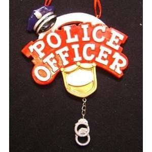 7021 Police Officer Personalized Christmas Ornament: Home 
