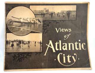   antique ATLANTIC CITY PHOTO ALBUM b&w new jersey shore ocean boardwalk