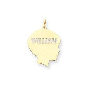  Right Boy Head Cut Out William in 10k Yellow Gold Jewelry