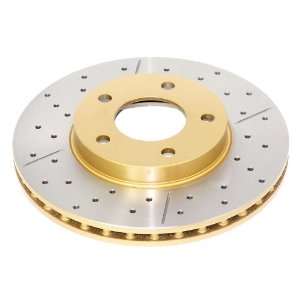 DBA DBA957X Street Gold Cross Drilled and Slotted Front Vented Disc 
